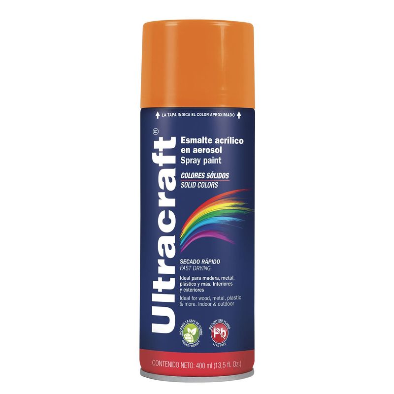 TRUPER - Pintura Amarilla En Aerosol De 400 Ml, Secado Rápido Ultracraft