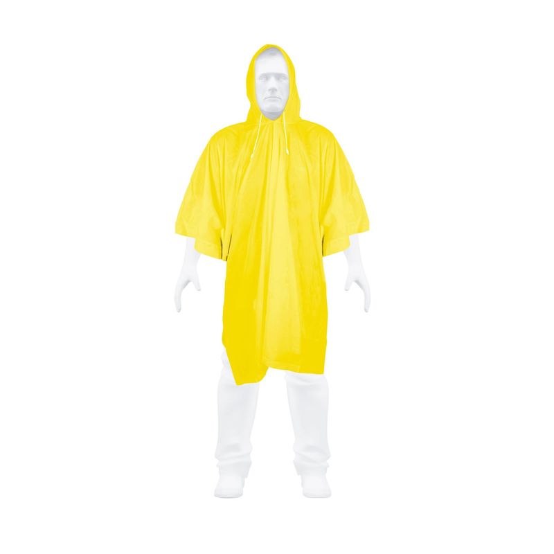 TRUPER - Poncho Impermeable Amarillo De Pvc Con Broches, Grueso Truper.