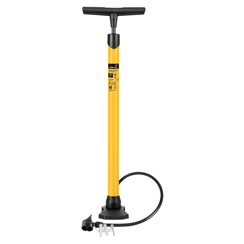 PRETUL - Bomba Manual Para Inflar Llanta De Bicicleta 80 Psi Pretul