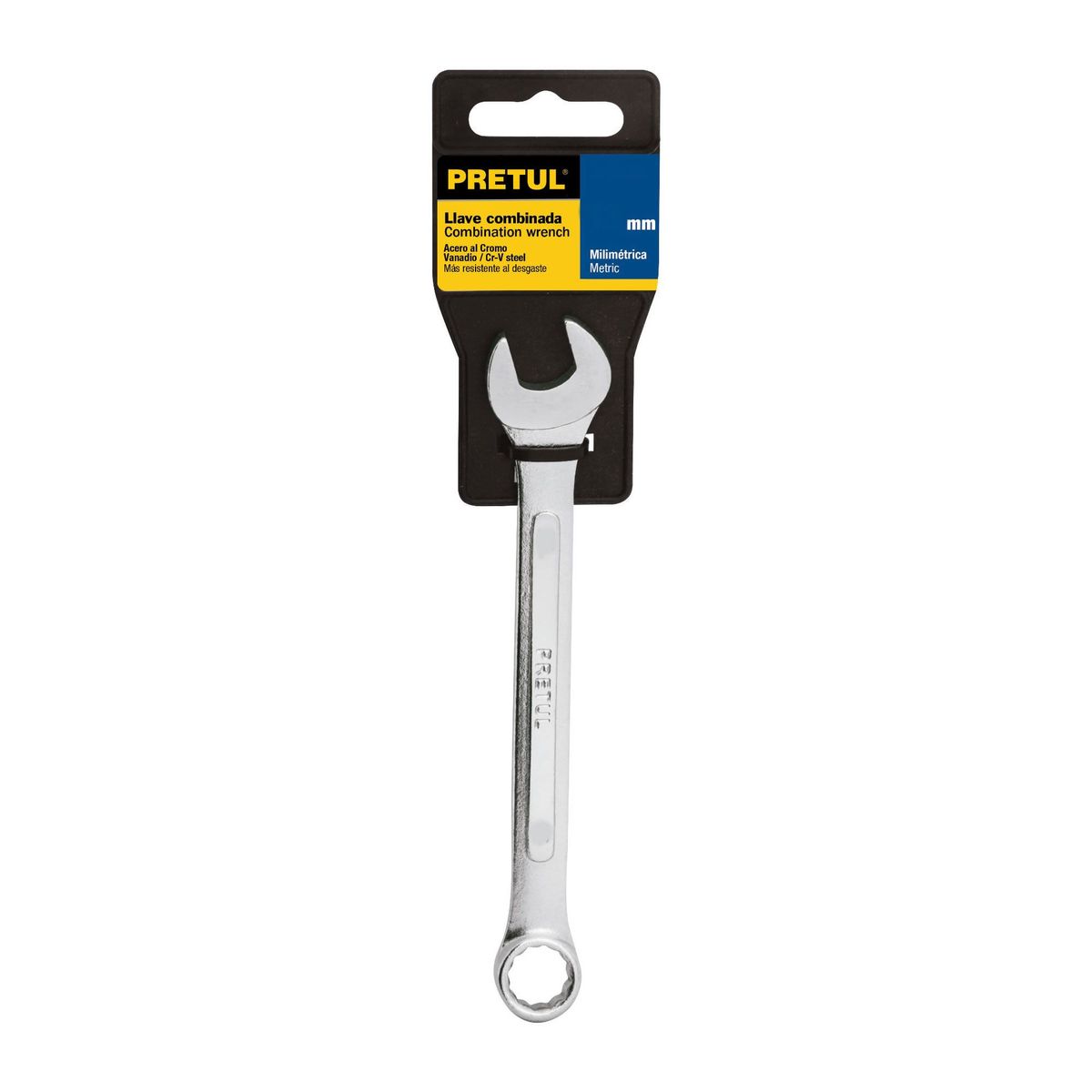 PRETUL - Llave Mixta De 14 Mm En Acero Cromo Vanadio, Largo 180 Mm Pretul