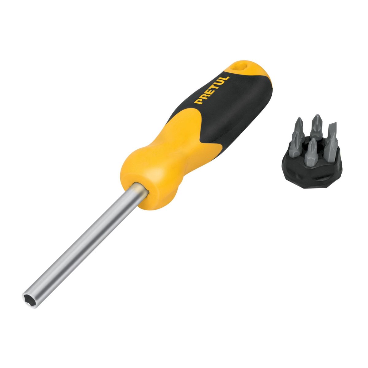 PRETUL - Juego De Puntas Con Destornillador Ratchet 7 Piezas Pretul