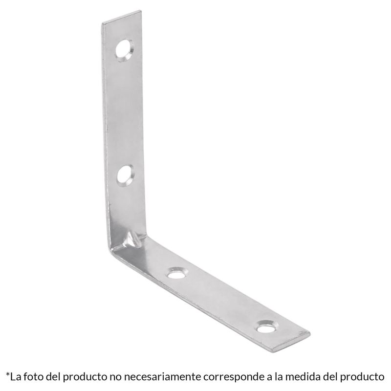 FIERO - 24 Escuadras Esquineras De Refuerzo En Acero 2.3/8" X 5/8" Fiero
