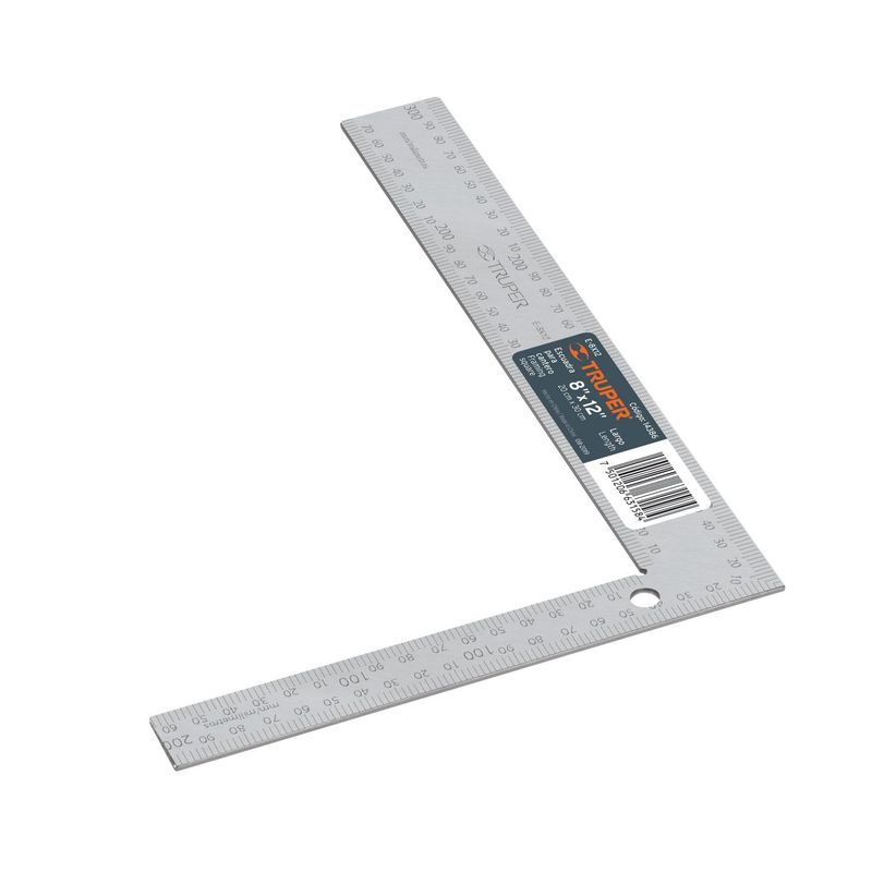 TRUPER - Escuadra Para Cantero De 20 Cm X 30 Cm, Estampada En Acero Truper