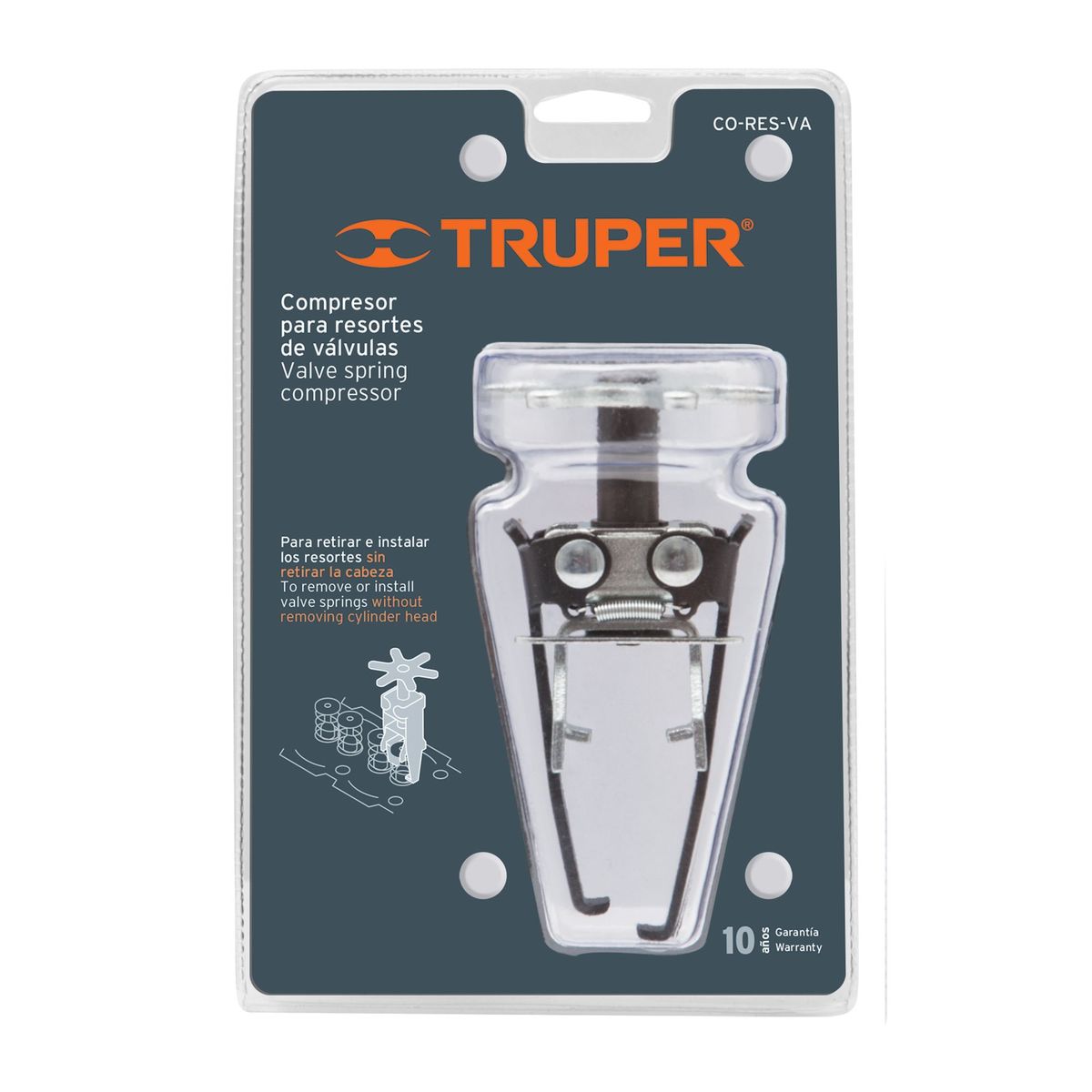 TRUPER - Compresor Con Cabeza, Quita Y Coloca Válvulas Del Motor Truper