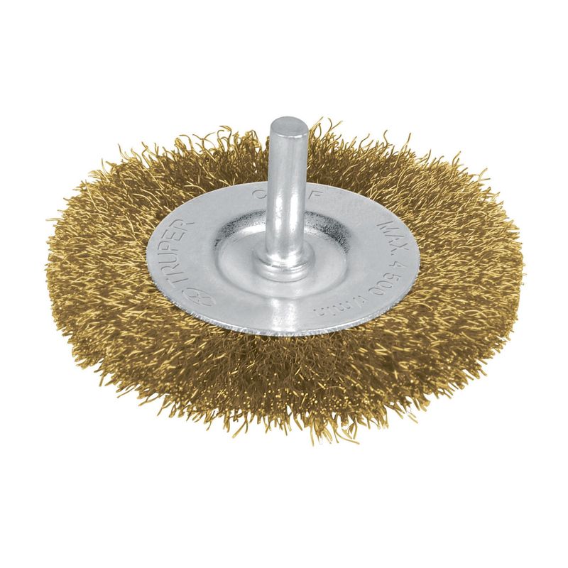 TRUPER - Grata Circular De Alambre Fino De 2", Zanco De 1/4" Truper