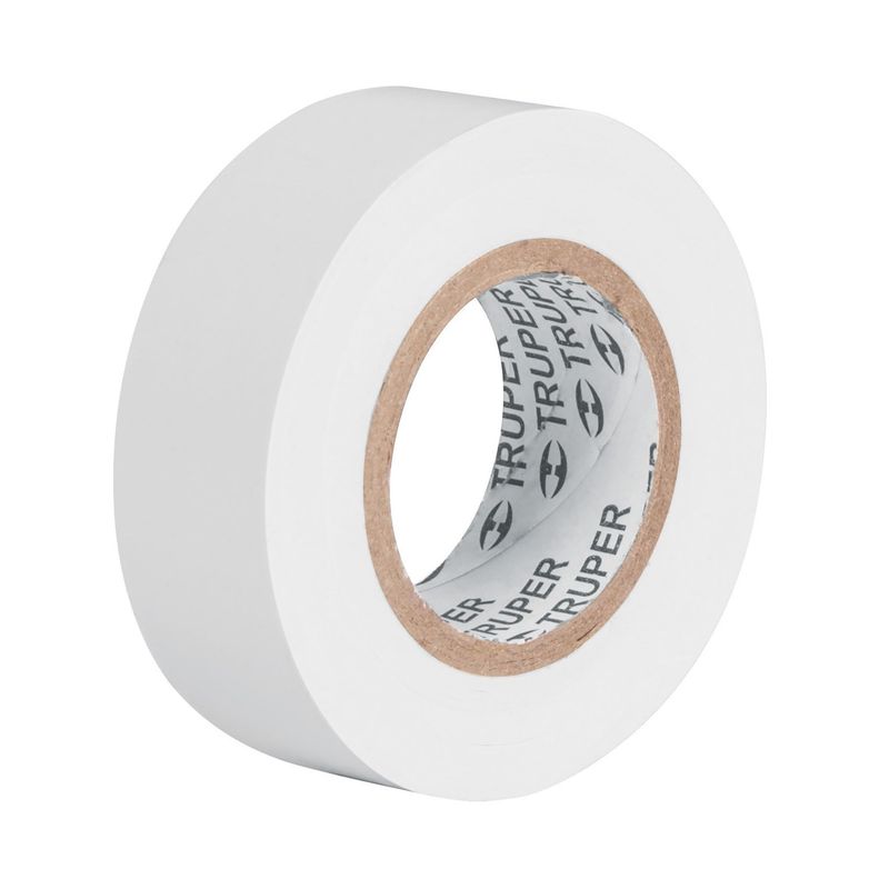 TRUPER - Cinta De Aislar Profesional De Pvc Blanca De 9 M X 19 Mm Truper