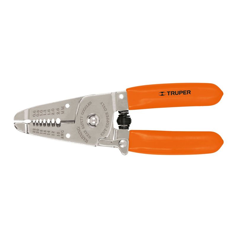 TRUPER - Alicate Pelacable Profesional De 6", Mango Antiderrapante Truper