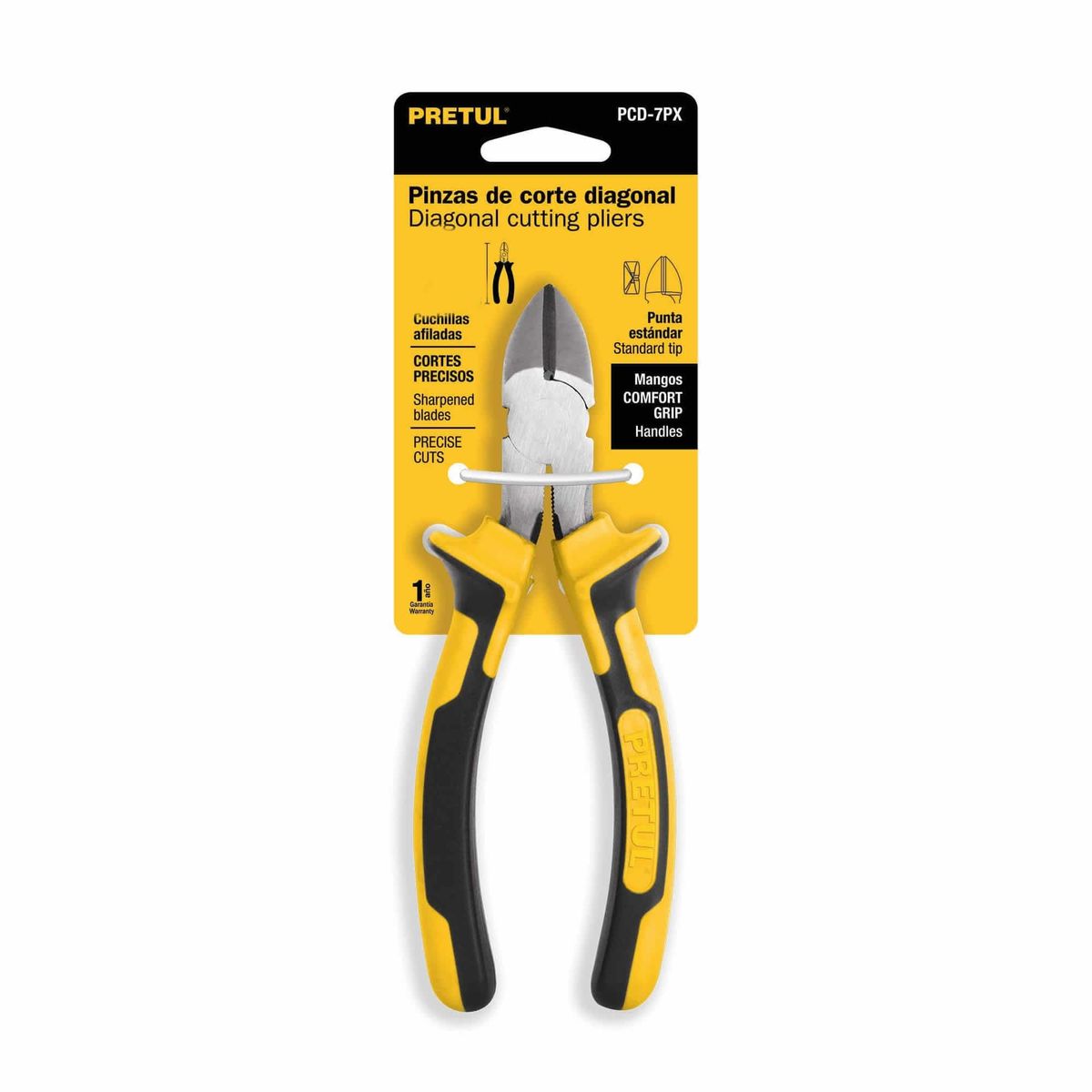 PRETUL - Alicate Corta Frio De 6", Mango Comfort Grip Pretul