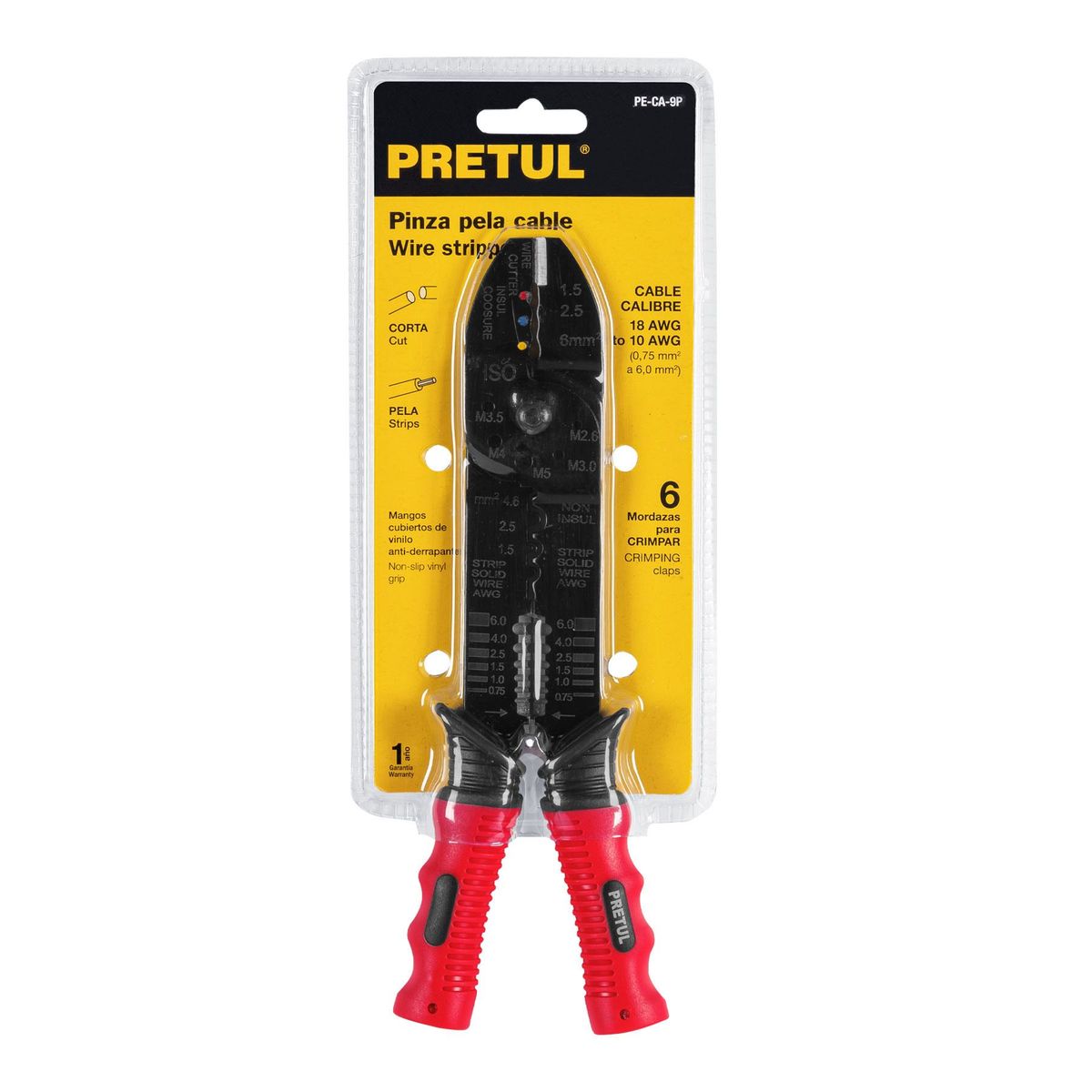 PRETUL - Alicate Pelacable De 9", Mango Antiderrapante Pretul