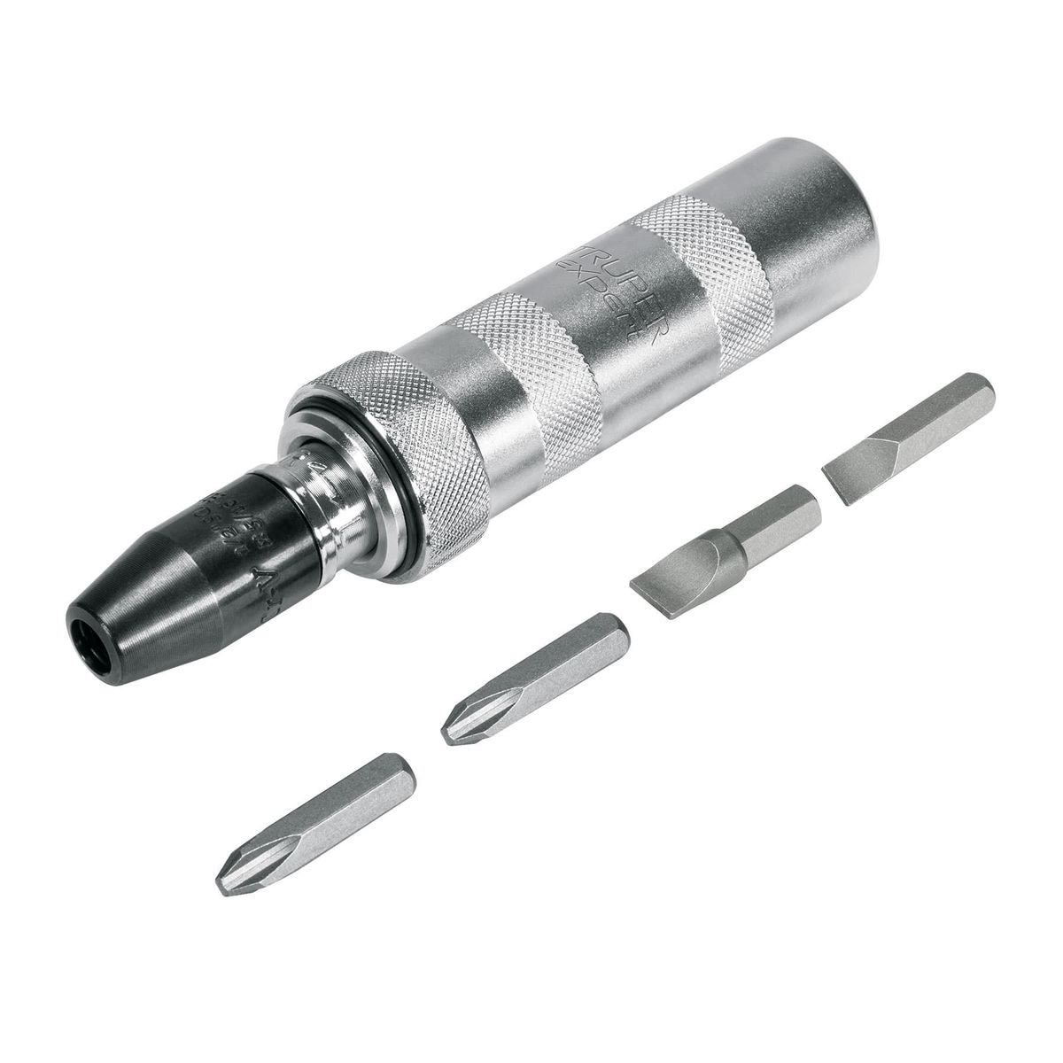 TRUPER - Destornillador De Impacto Con 4 Puntas Y Estuche Industrial Truper