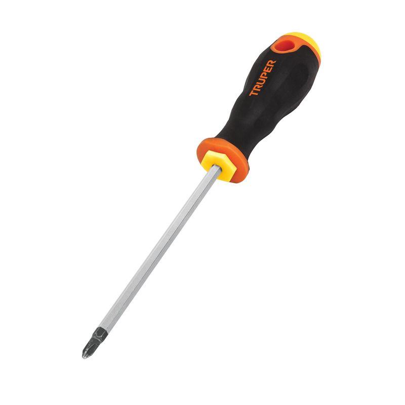 TRUPER - Destornillador De Gabinete 1/8" X 4", Comfort Grip Truper