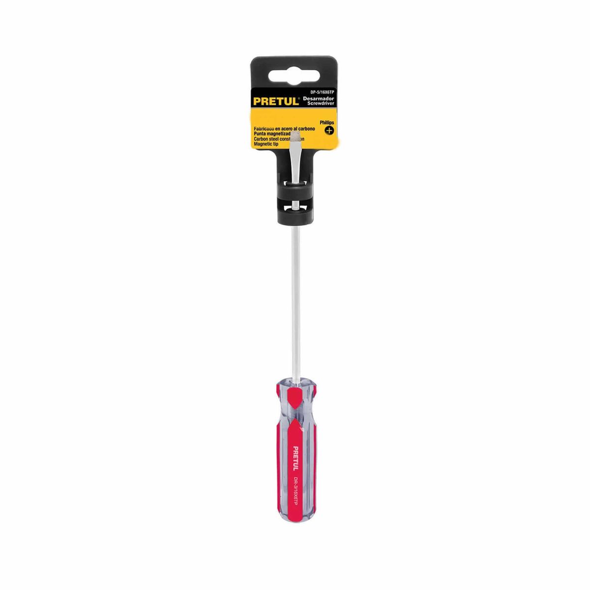 PRETUL - Destornillador De Pala 1/4" X 4", Mango De Pvc Pretul