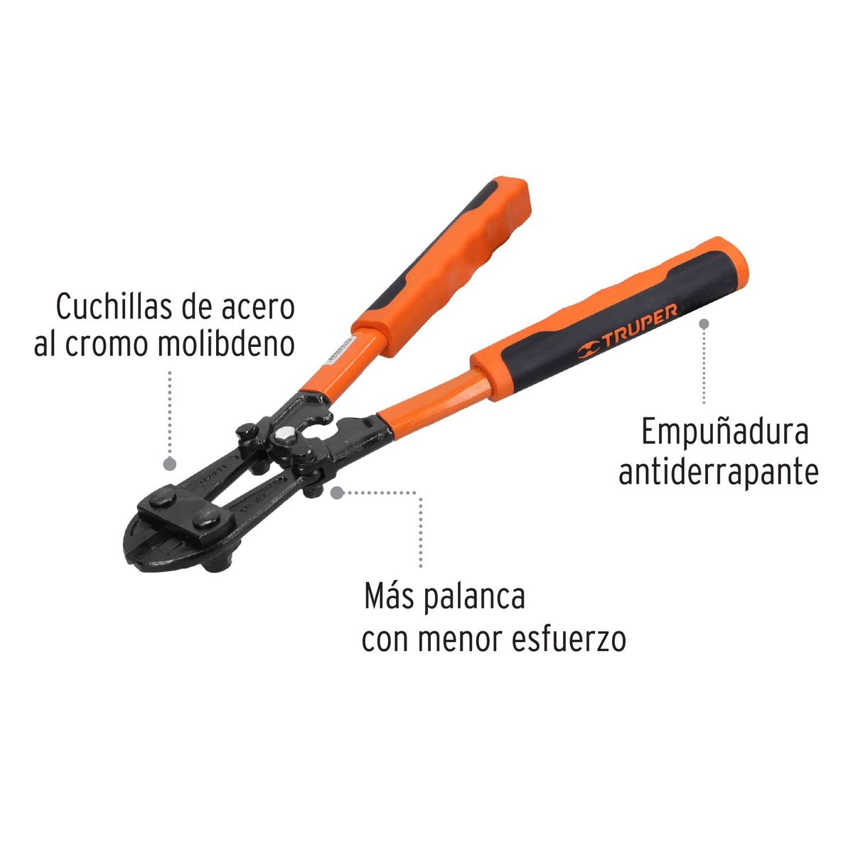 TRUPER - Cizalla Profesional Corta Pernos De 3/16", Largo De 30 Cm Truper