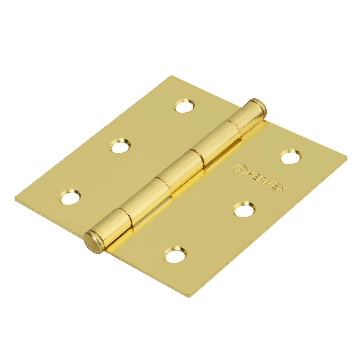 HERMEX - Caja de 10 Bisagras Cuadradas de 7.6 Cm, Acero Latonado Hermex