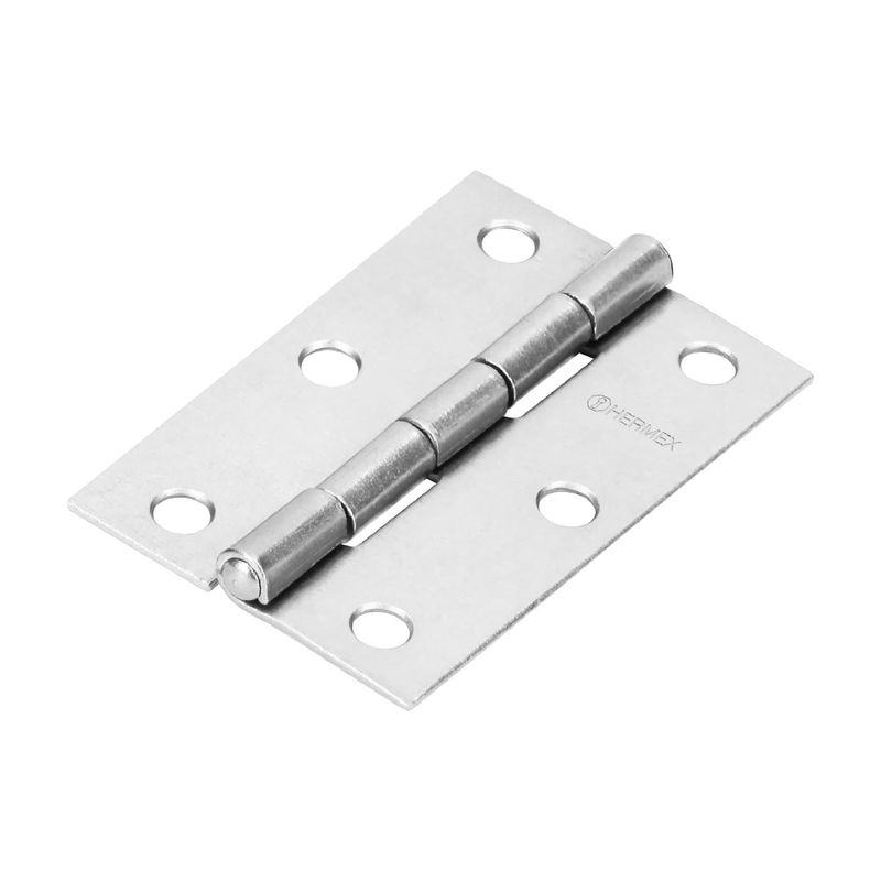 HERMEX - Caja de 20 Bisagras Rectangulares de 6.4 cm, Acero Hermex