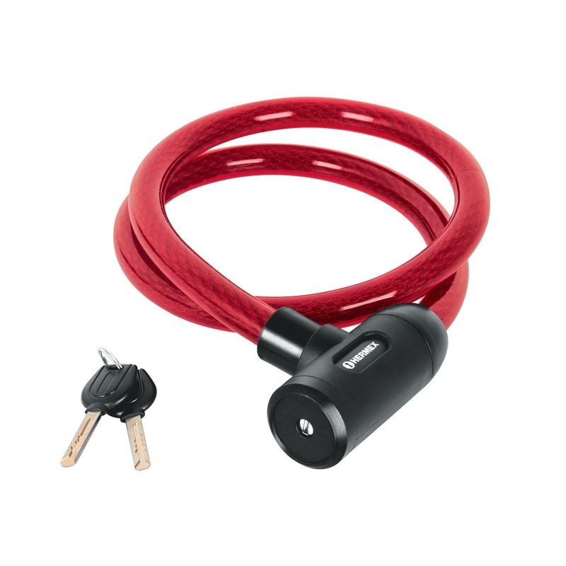 HERMEX - Guaya De Seguridad De 1.20 M X 20 Mm Uso Rudo, Con 2 Llaves Hermex