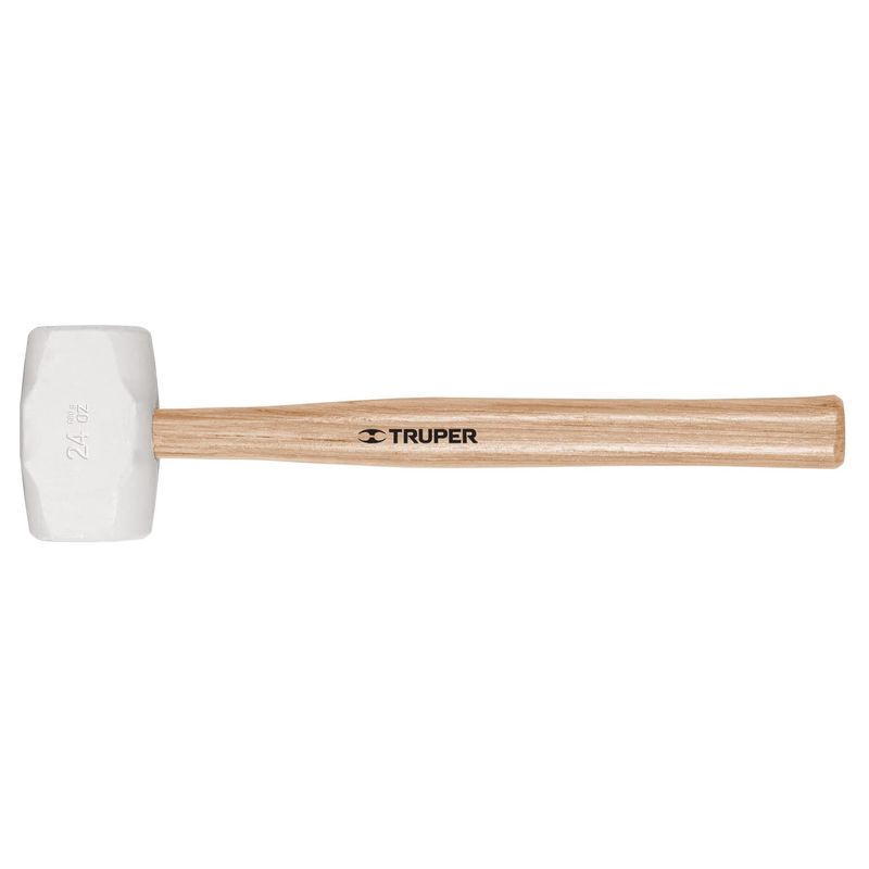 TRUPER - Mazo De Goma Profesional De 24 Oz Con Mango Antiderrapante Truper