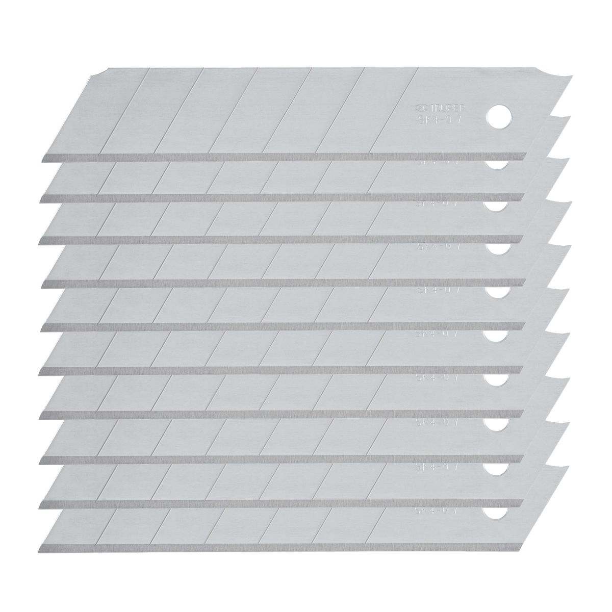 TRUPER - 10 Cuchillas Grandes De Repuesto Para Bisturí, Ancho 25 Mm Truper