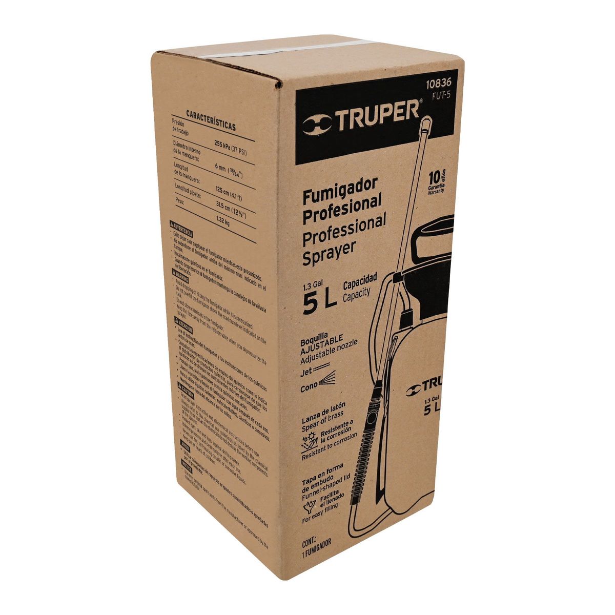 TRUPER - Fumigador Profesional De 5 Litros, Incluye Accesorios Truper