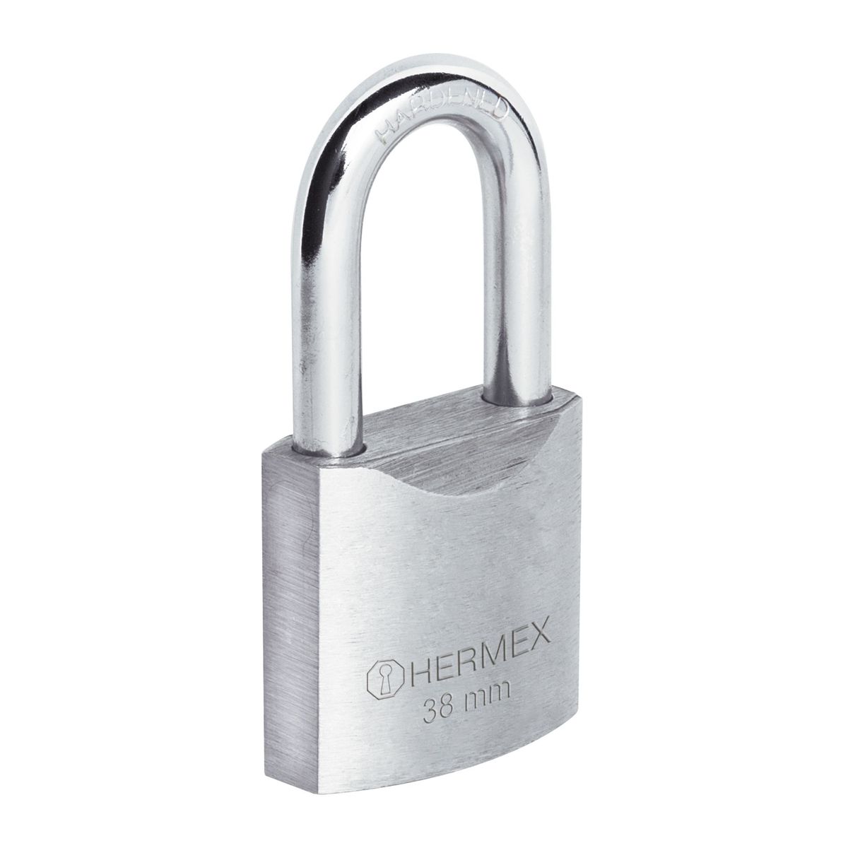 HERMEX - Candado De 63 Mm De Hierro Con Gancho Largo Y 2 Llaves Hermex
