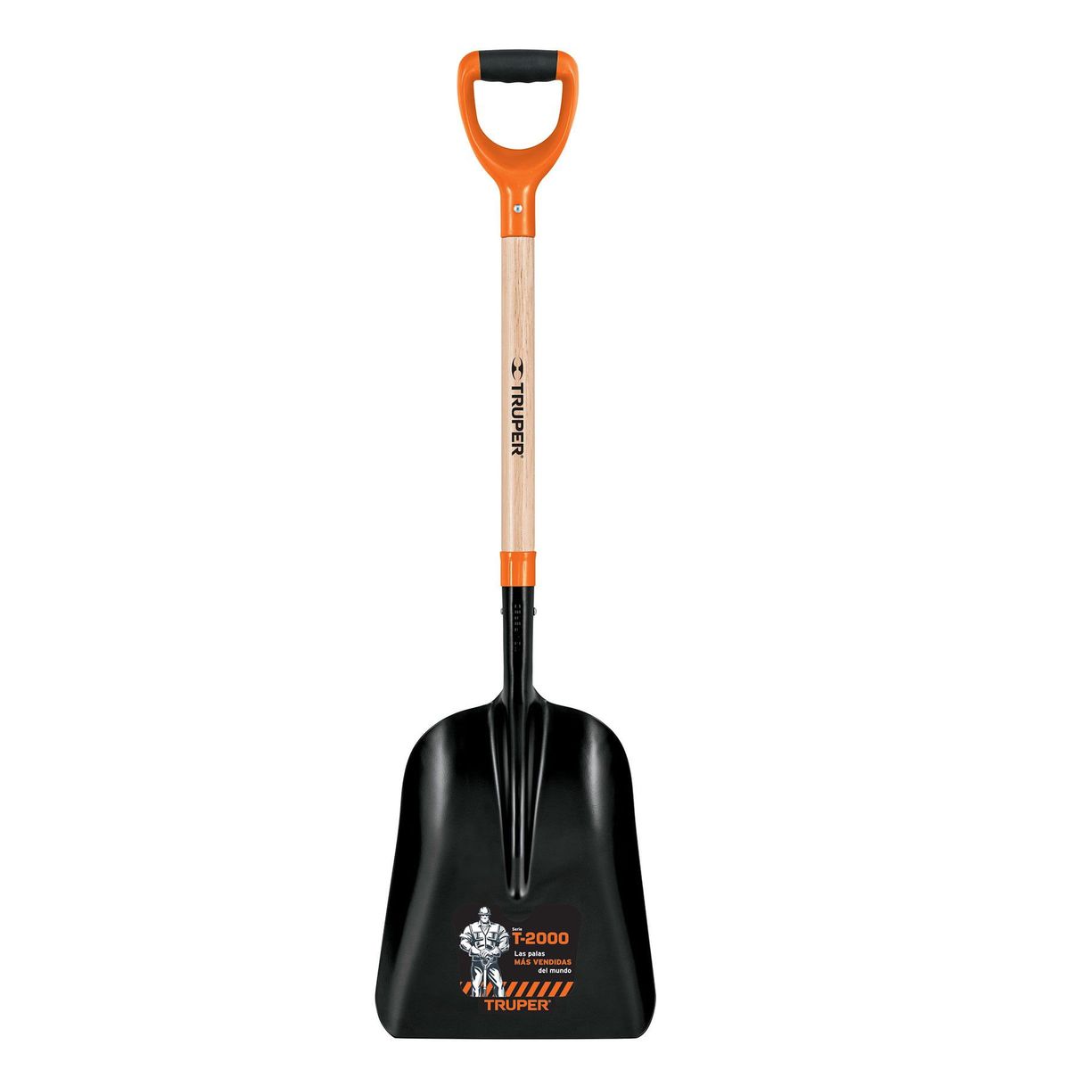 TRUPER - Pala Carbonera Puño En Y Comfort Grip, Largo 42" (107 Cm) Truper