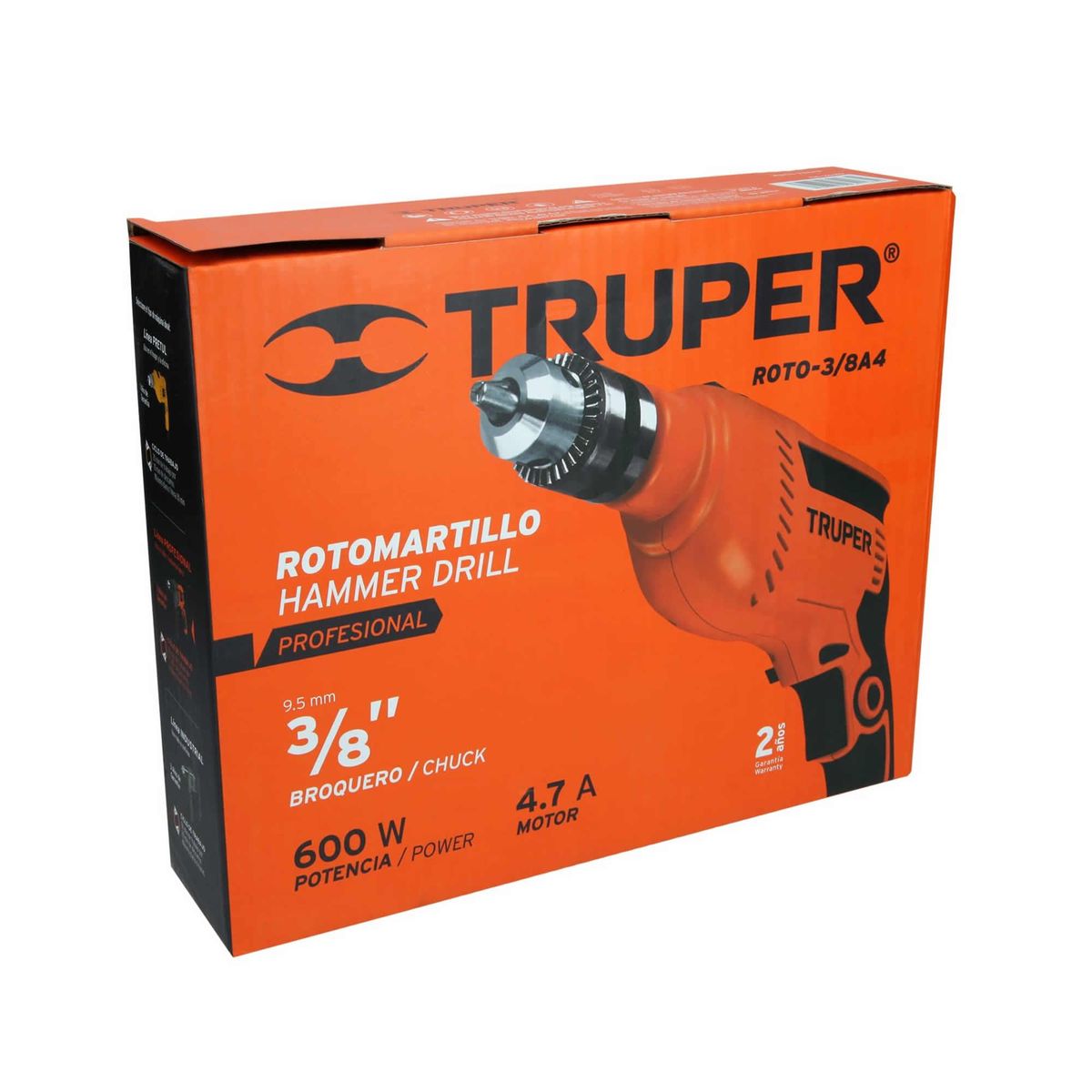 TRUPER - Taladro Percutor Profesional De 550 W Con Mandril De 3/8" Truper