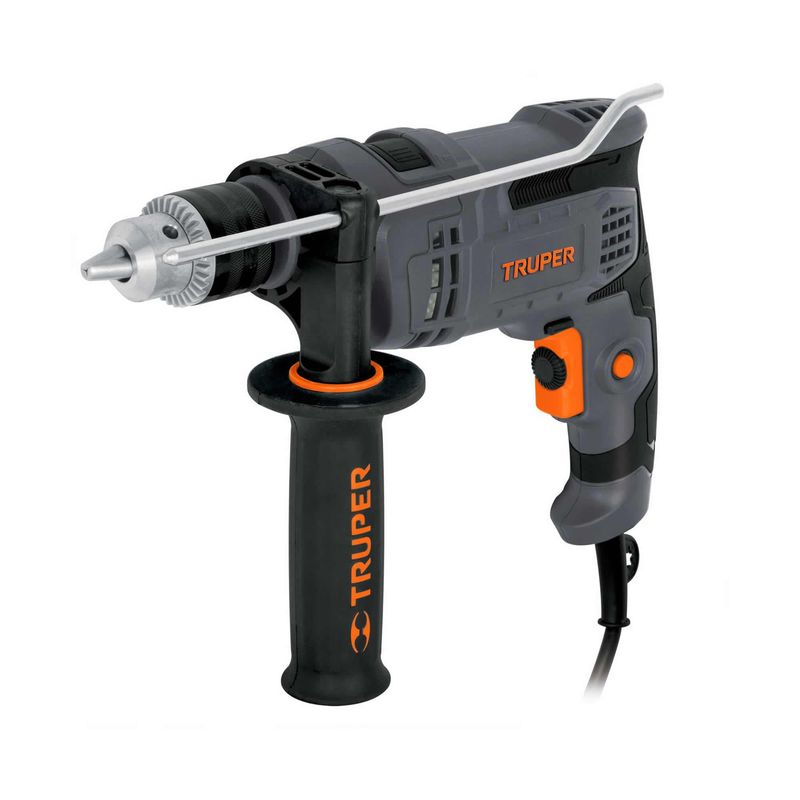 TRUPER - Taladro Percutor 1/2" Industrial 650 W Con Mango De Apoyo Truper