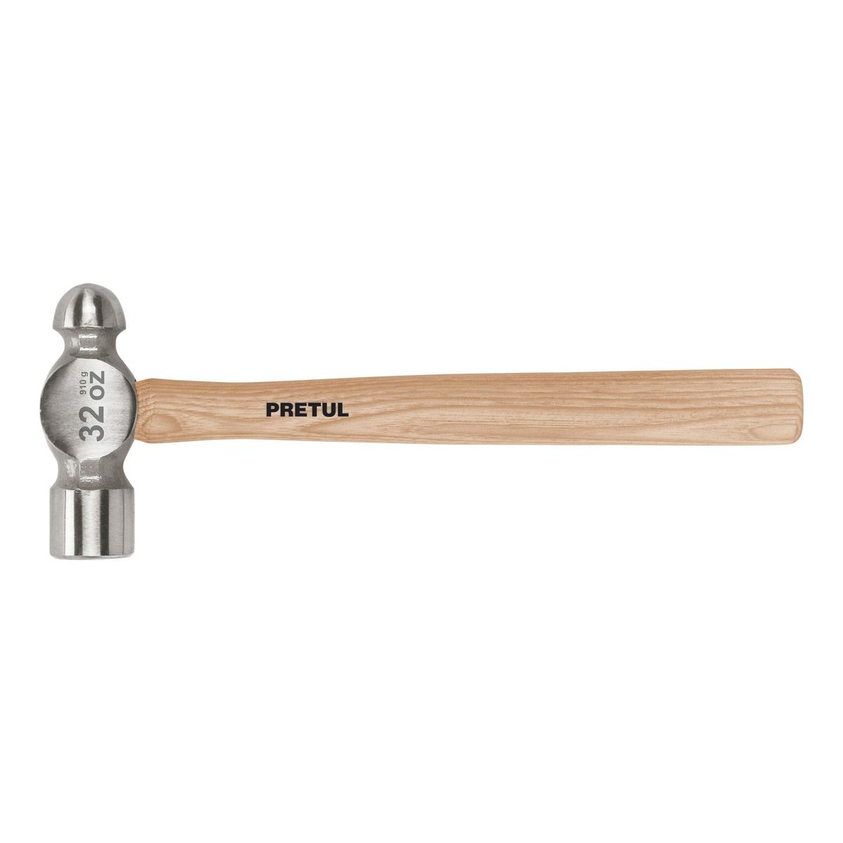 PRETUL - Martillo Pulido De 32 Oz Con Mango De Madera, De Bola Pretul