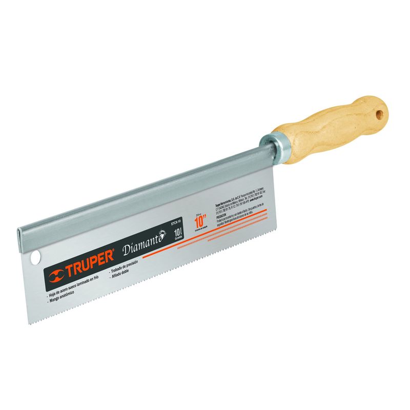 TRUPER - Serrucho Profesional Tipo Marquetero De 10" (25 Cm) Y 9 Dpp Truper