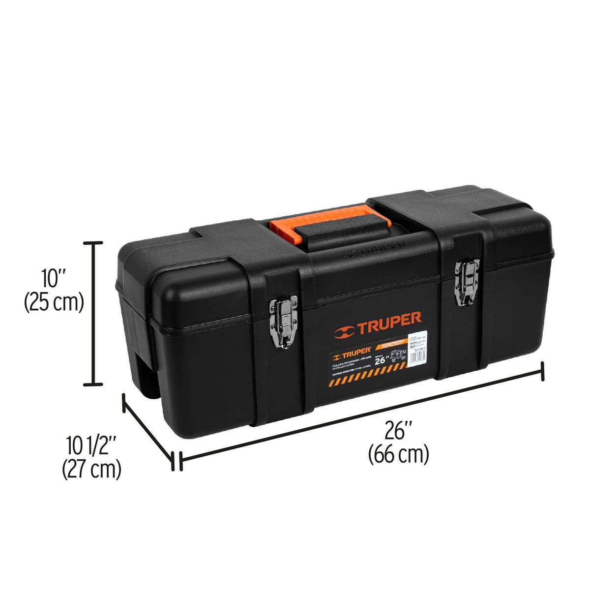 TRUPER - Caja De Herramientas Industrial De 66 Cm Con Charola Truper