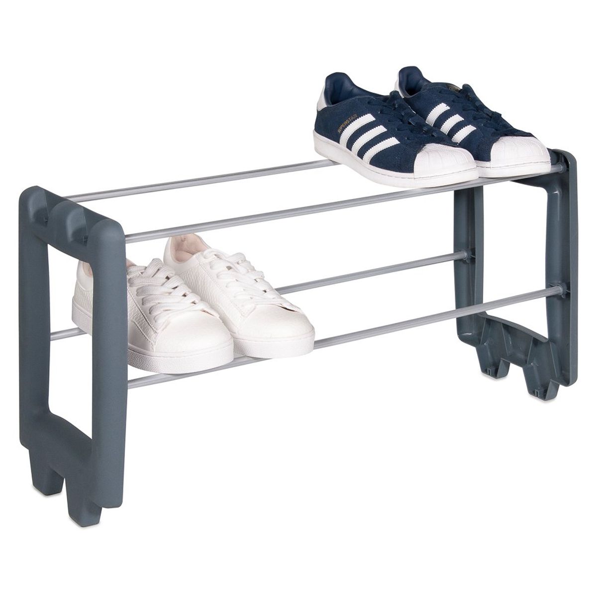 ESSENZA - Organizador de Zapatos 2 Niveles Gris Oscuro - ESSENZA