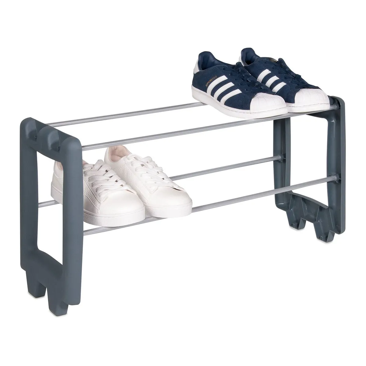 ESSENZA - Organizador de Zapatos 2 Niveles Gris Oscuro - ESSENZA