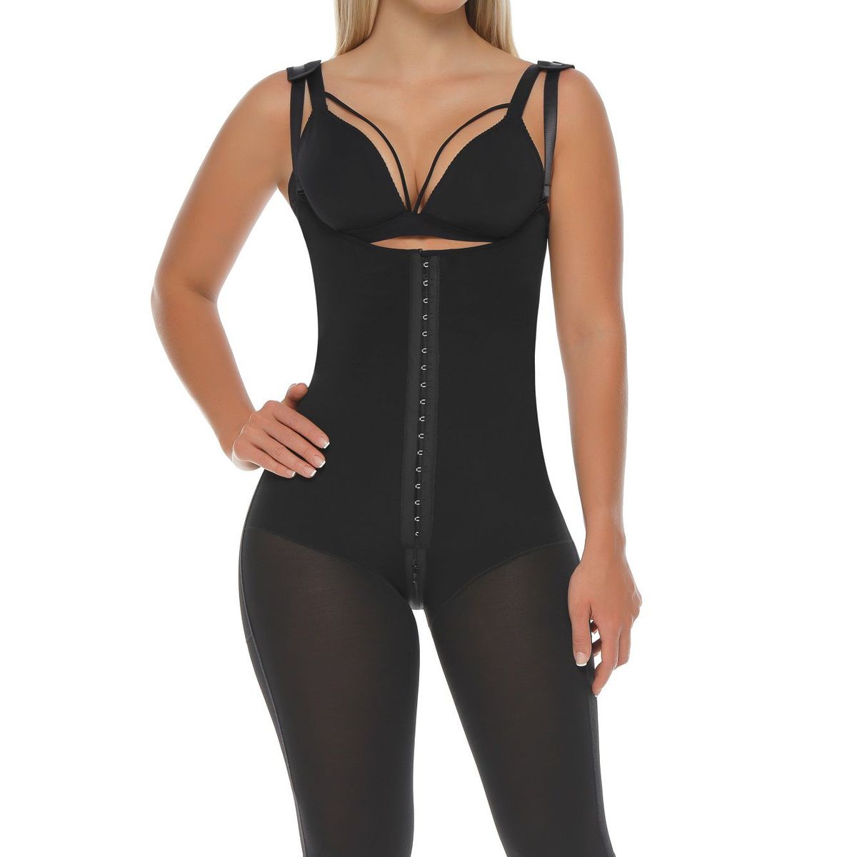 BODY PERFECT - FAJA CAPRI SENOS LIBRES DE BROCHE REF. 1703 NEGRO