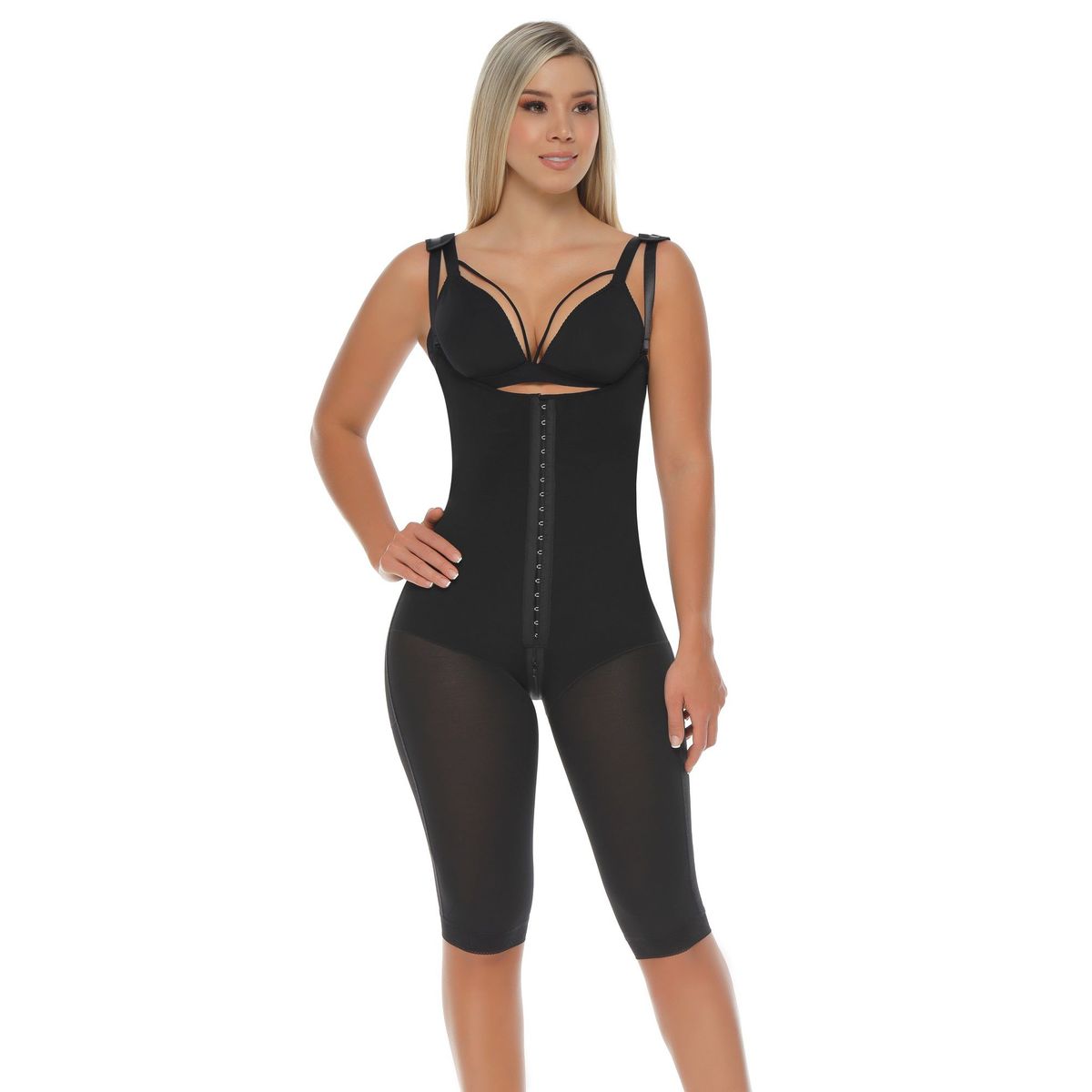 BODY PERFECT - FAJA CAPRI SENOS LIBRES DE BROCHE REF. 1703 NEGRO