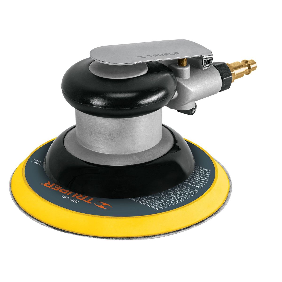 TRUPER - Lijadora Neumática Orbital De 6", Eje 3/16", 10.000 Rpm Truper.
