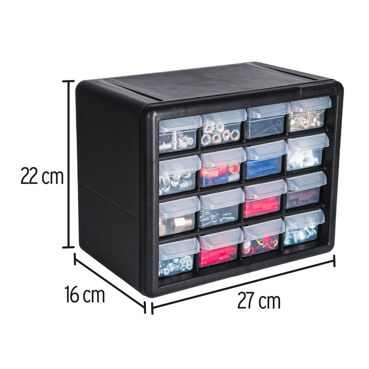 TRUPER - Organizador De Accesorios De 27 Cm Con 16 Compartimientos Truper