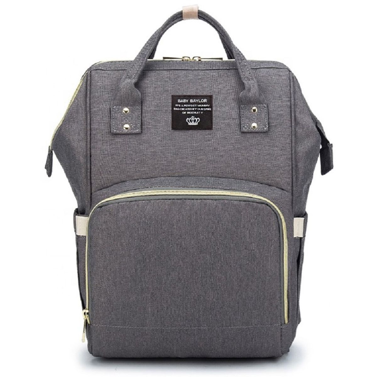 KIDSHOP - Pañalera Multifuncional Bebe Mochila expandible GRIS BY-1.