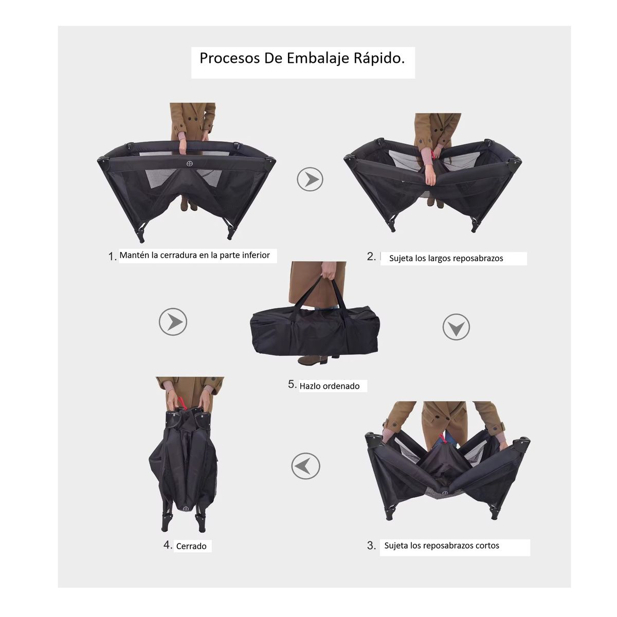 KIDSHOP - Cuna Corral Camping Cambiador Mecedora Vibracion Rosa S12-8