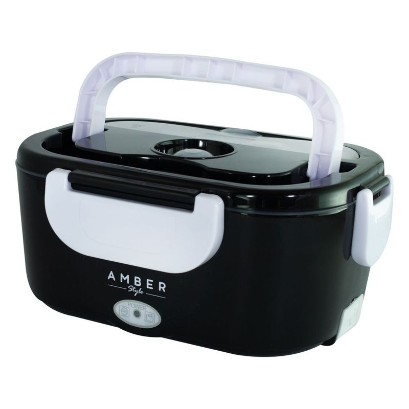 AMBER STYLE - Lonchera eléctrica 1.5 litros plus 60w portacomidas amber style negra