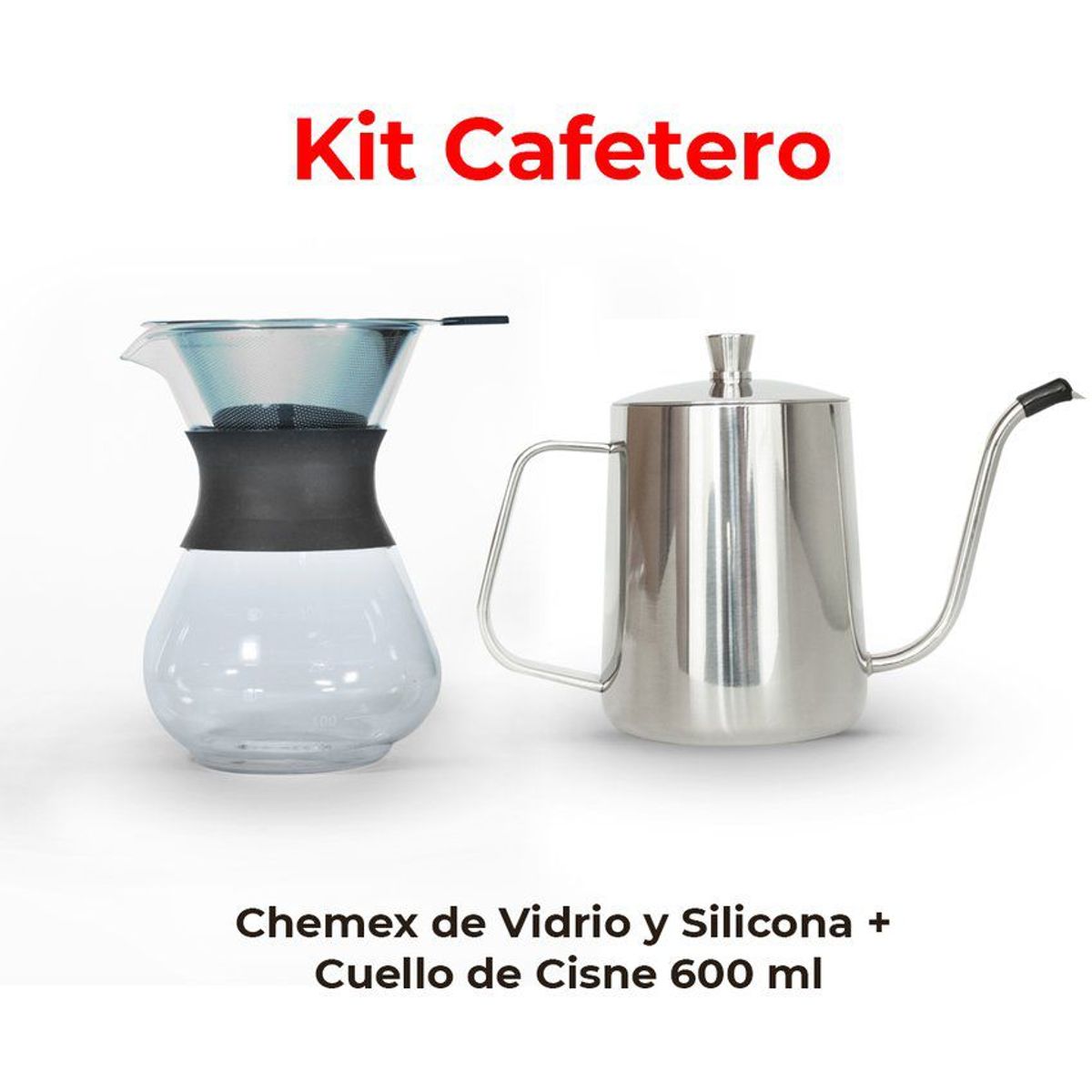 AMBER STYLE - Chemex 400ml  tetera cuello de cisne acero inoxidable 600ml