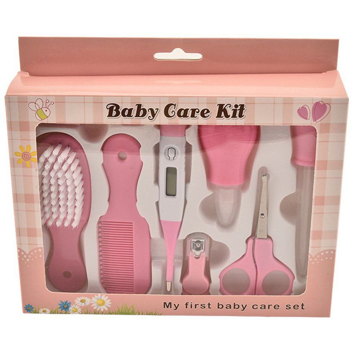 KIDSHOP - Kit de aseo completo cuidado personal summer 8 piezas Rosado
