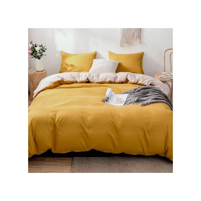 PLUMA HOME - Duvet rubby mostaza microfibra 200 hilos doble.
