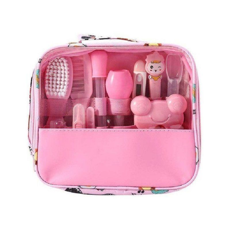 KIDSHOP - Kit de aseo completo y cuidado personal 14 piezas rosa