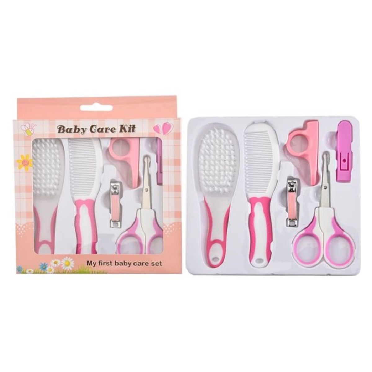 KIDSHOP - Set de aseo personal niña 6 piezas rosado