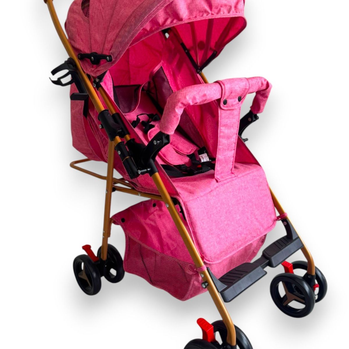 KIDSHOP - Coche Para Bebe Capota Expandible Reversible PD-701-3 Rosa