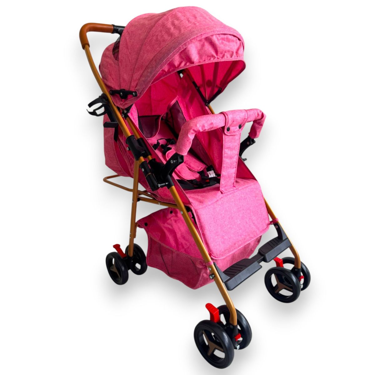 KIDSHOP - Coche Para Bebe Capota Expandible Reversible PD-701-3 Rosa