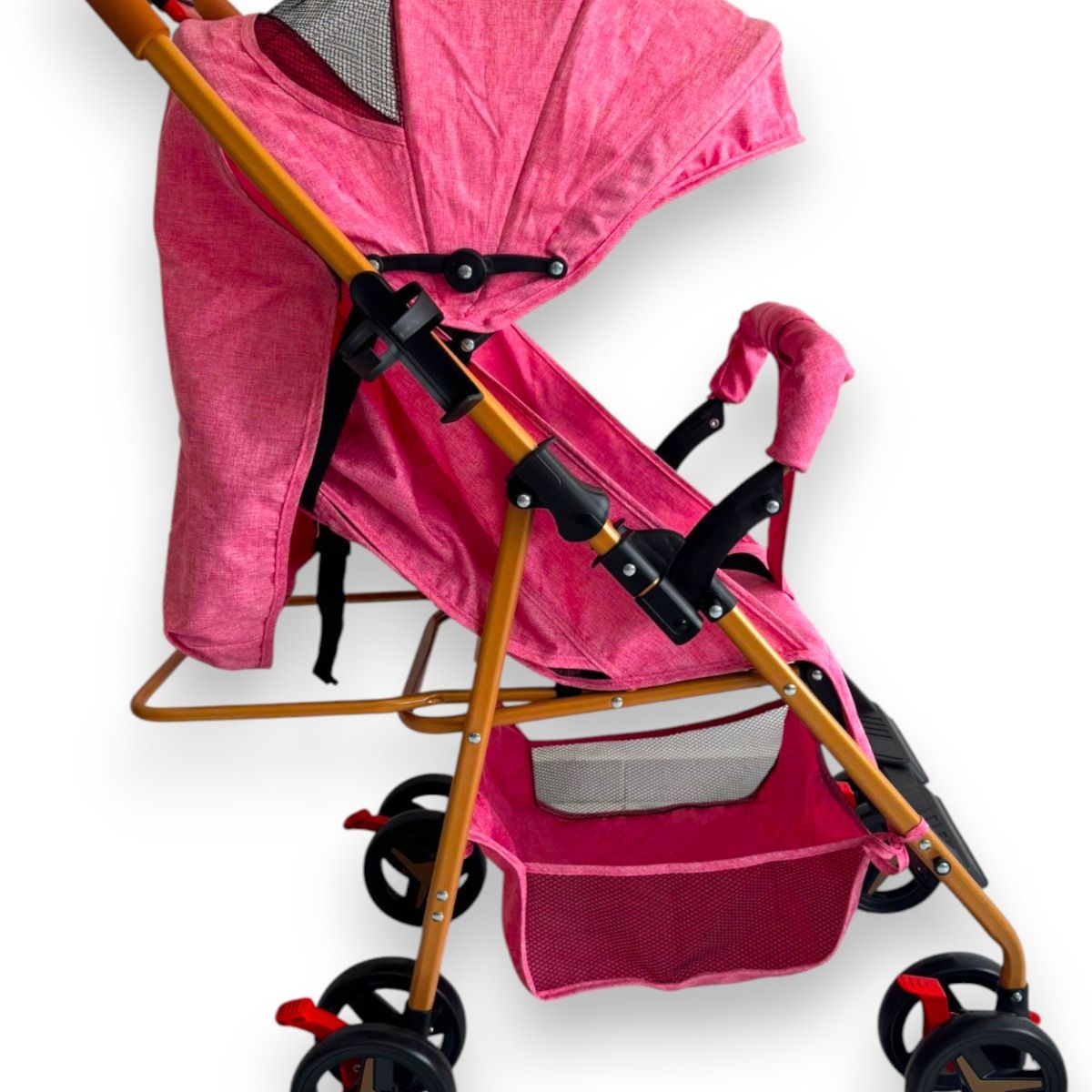 KIDSHOP - Coche Para Bebe Capota Expandible Reversible PD-701-3 Rosa