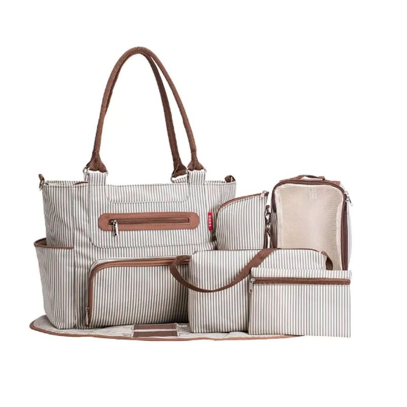 KIDSHOP - Bolso Pañalera Para Bebe Tamaño Grande Niño Y Niña Beige