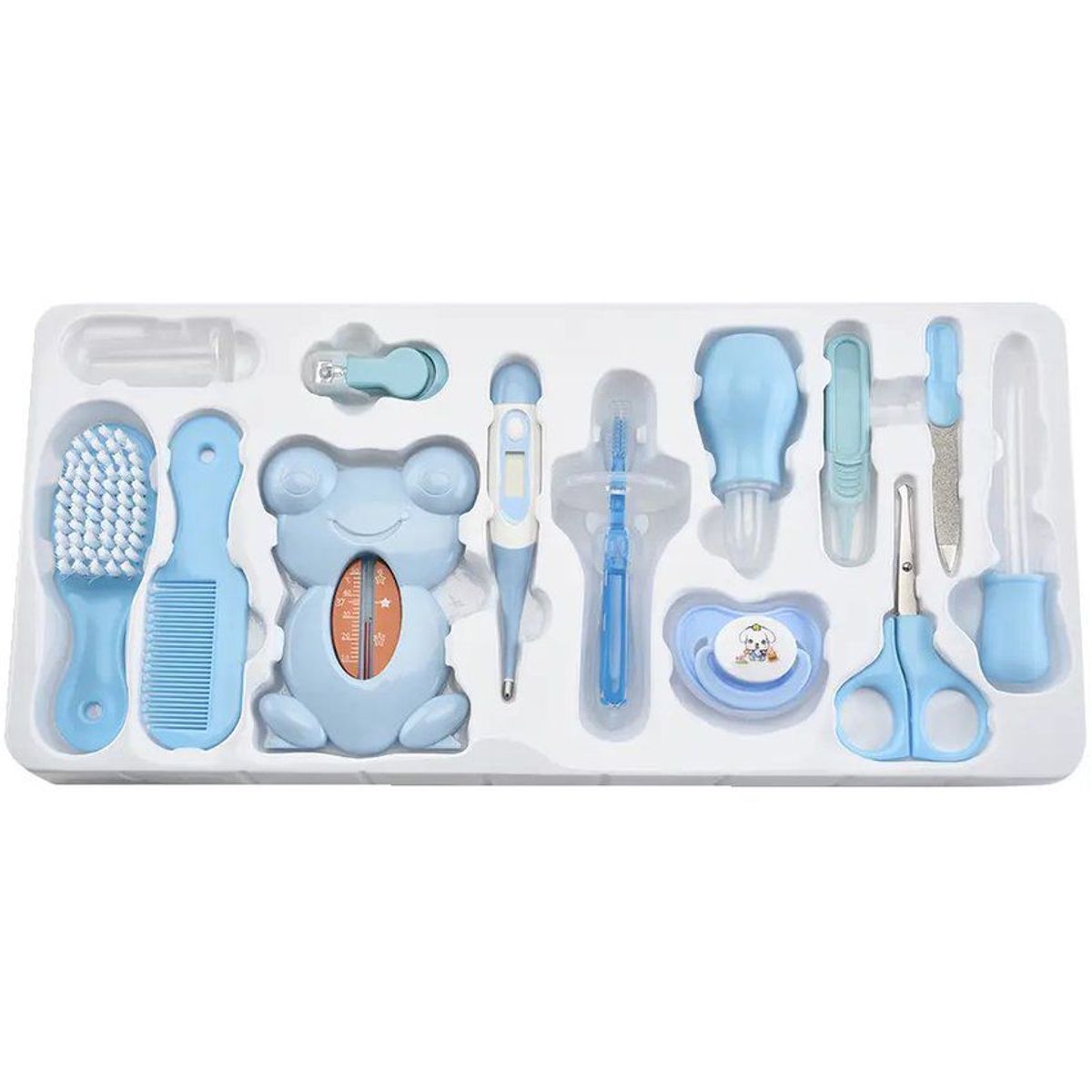 KIDSHOP - Kit aseo bebe de 13 piezas con termometro bañera hy-g-1 azul_.