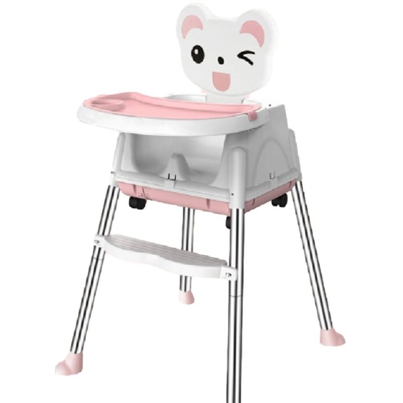 KIDSHOP - Silla De Comer De Bebe Gatita 4 En 1 BZ-507 Rosada